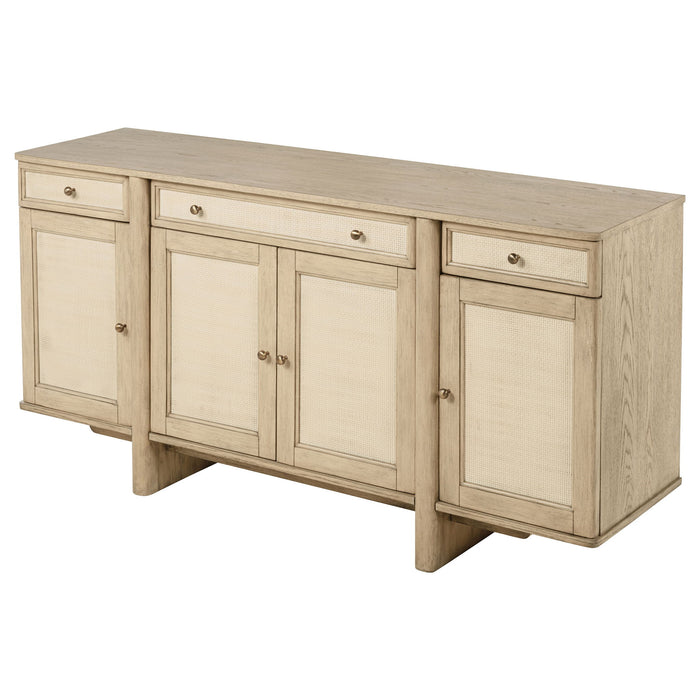 Kimpton - 4 Door Sideboard Buffet Cabinet - Beige Furniture Max