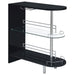 Karinna - 2 Tier Home Bar Table With Shelf - Silver Furniture Max