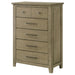 Pelton - 5 Drawer Chest - Oak Furniture Max