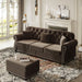 Upholstered Sofa Set With Nailhead Trim And Rolled Armrests, Includes Pillows Home Essentials