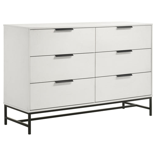 Taraval - 6 Drawer Bedroom Dresser - White Furniture Max