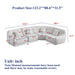 Luxury Curved Corner Sectional Sofa With 4 Pillows Home Essentials