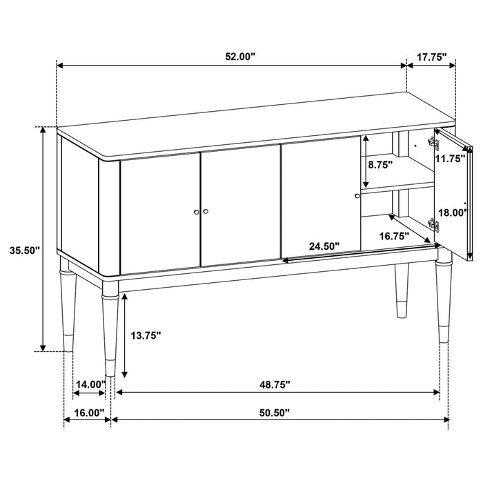 Blakely - 4 Door Sideboard - Ash Brown Furniture Max