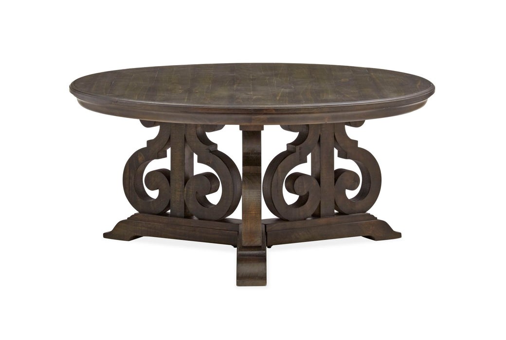 Bellamy - Round Cocktail Table - Dark Brown Magnussen Furniture