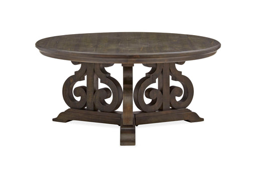 Bellamy - Round Cocktail Table - Dark Brown Magnussen Furniture