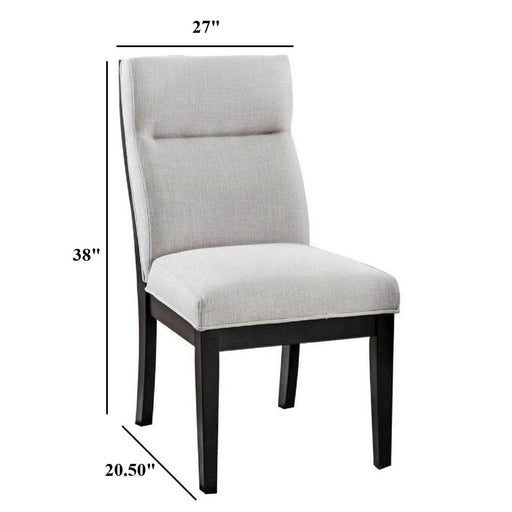 2 Tone Chairs With Tapered Legs (Set of 2) - Beige / Black / Black Home Essentials