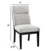 2 Tone Chairs With Tapered Legs (Set of 2) - Beige / Black / Black Home Essentials