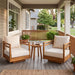 Outdoor Smooth Swivel Chair With Cushions Noble House