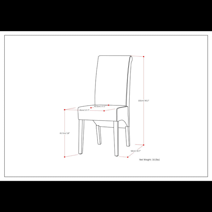 Avalon - Deluxe Parson, Dining Chair (Set of 2) Simpli-Home