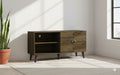Amidon - TV Stand, With 2 Storage Shelves And 1 Cabinet US Pride