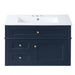 Wall Mounted Bathroom Vanity With 2 Drawers, 1 Tip Out Drawer, 3 Holes Sink Hearth and Haven