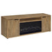 Lodi - 2 Door Fireplace TV Stand - Mango Color Furniture Max