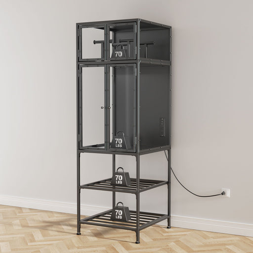 3D Printer Cabinet With Double Layer Filament Storage, T-Shaped Filament Bar, Noise Reducing And Dust Proof Design - Black Home Essentials