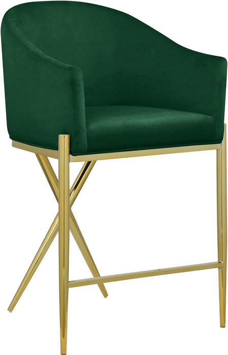 Xavier - Counter Stool with Gold Legs Meridian Furniture