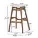 Mid Century Modern Bar Stool Set With Upholstered Seating Noble House