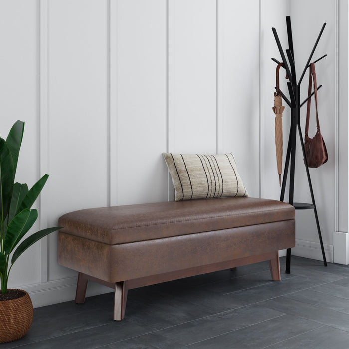 Owen - Upholstered Rectangular Storage Ottoman Simpli-Home