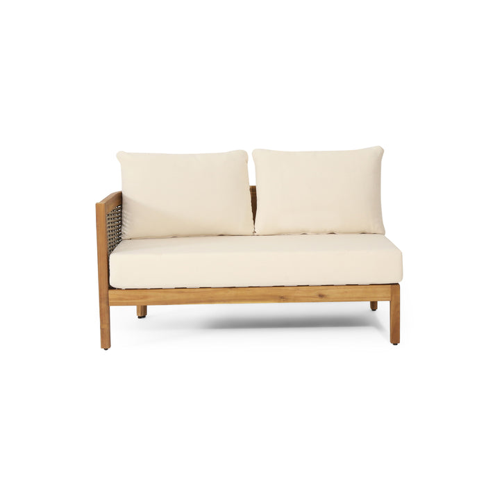 Crowne Sofa Set - Teak / Mixed Brown / Beige