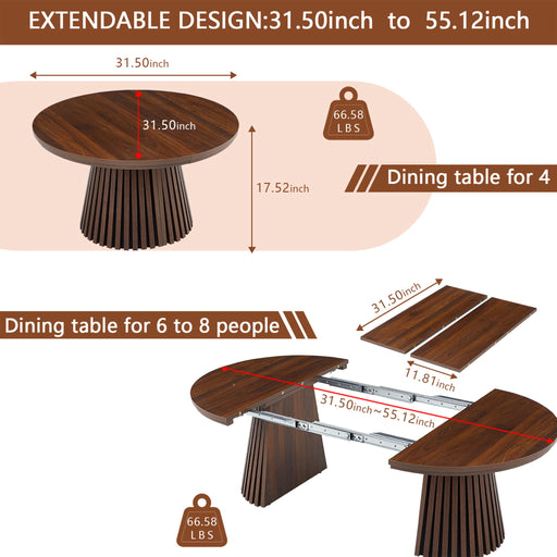 Oval Coffee Table For Living Room - Walnut Home Essentials