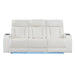 Electra - Power Reclining Sofa With Power Headrests, Drop Down Table, Reading Light, Massage, LED Lighting And USB Control Matrix Furniture Group