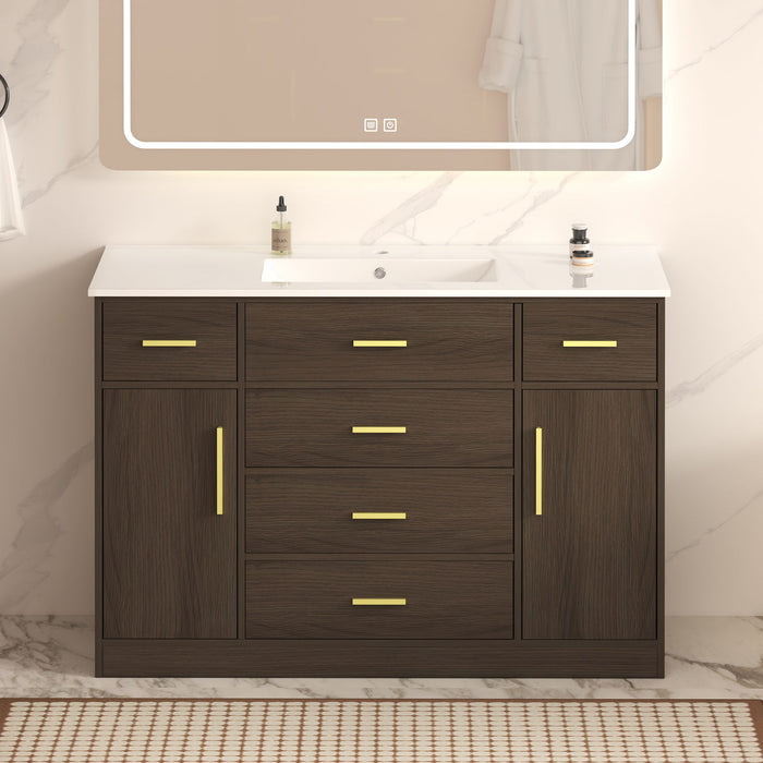 Bathroom Vanity With Abundant Storage 2 Soft Close Doors And 6 Drawers Home Essentials