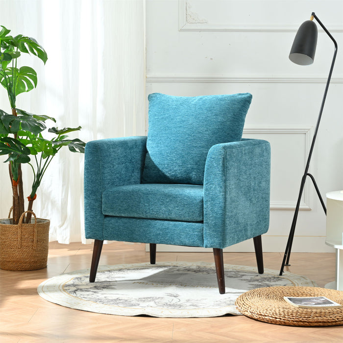 Modern Accent Upholstered Armchair With Pillow