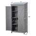 Outdoor Storage Shed With Vertical Tool Cabinet For Backyard Home Essentials