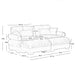 Super Comfort Oversized Modular Sectional Sofa With Movable Ottoman Home Essentials