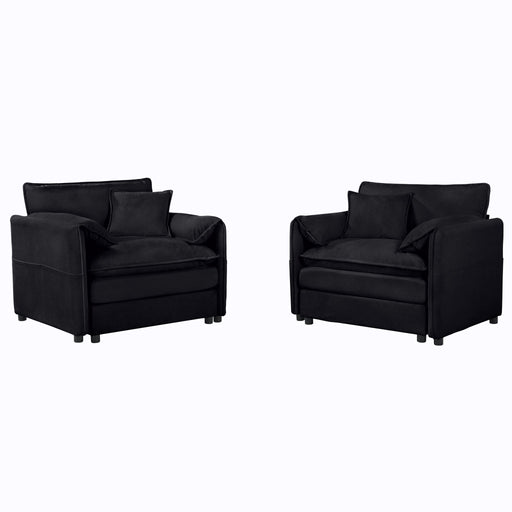 Modern Oversized Accent Chair, Comfy Single Sofa With Large Seat (Set of 2) Home Essentials