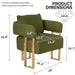 Modern Decorative Chair Teddy Fleece Upholstered And Metal Foot Home Essentials