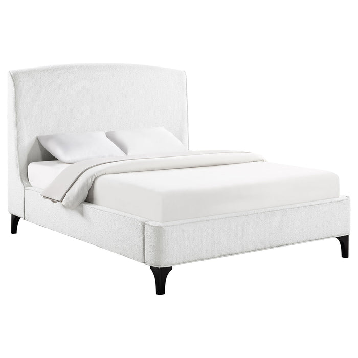 Theodore - Eastern King Wingback Bed - Ivory