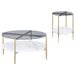 Jackel - 2 Piece Round Coffee And End Table Set - Gold Furniture Max