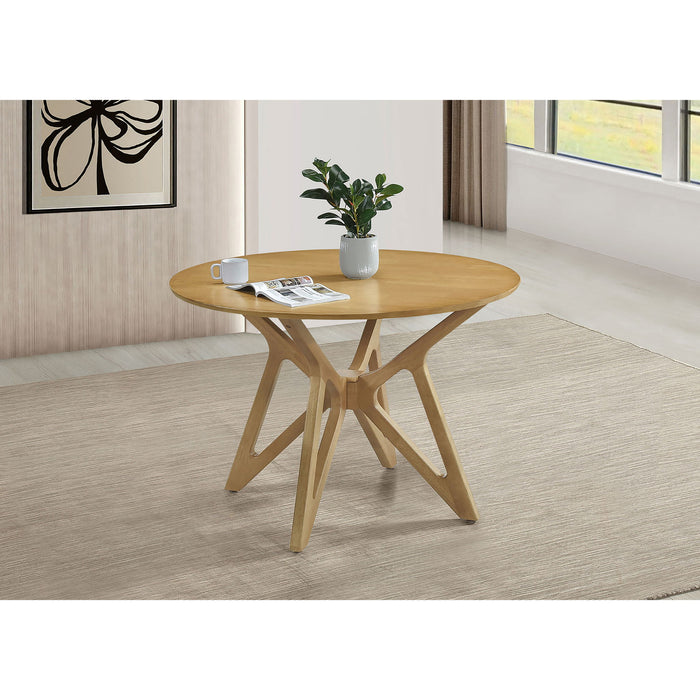 Barlow - Round Dining Table - Light Brown Furniture Max