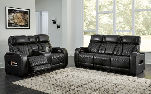 Boyington - 2 Pc. - Power Reclining Sofa And Loveseat - Black Signature Design by Ashley®