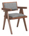 Delhi - Dining Chair (Set of 2) - Gray / Walnut Zuo Modern