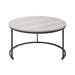 Forma - 4 Piece Occasional Set (1 Coffee, 1 Large End Table & 1 Stool, 1 Small End Table) - Black / White / Gray New Classic