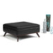Owen - Square Coffee Table Storage Ottoman - Distressed Black Simpli-Home