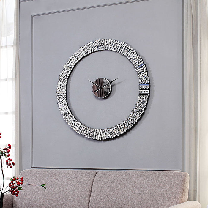 Kachina - 39" Wall Clock - Mirrored & Faux Gems ACME