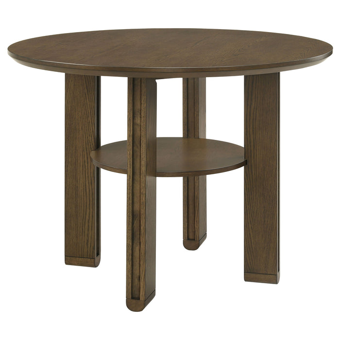 Crispin - 5 Piece Counter Height Dining Set With Upholstered Chairs - Brown Furniture Max