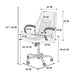 Ergonomic Office Chair With Armrests, Adjustable Design - Black / Blue Home Essentials