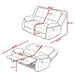 2 Seat Manual Reclining Loveseat With 150° Recline & Footrest - Black Home Essentials