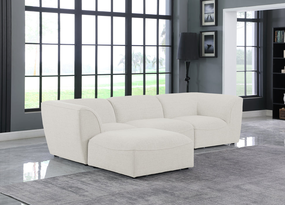 Miramar - Modular Sectional 4 Piece - Cream - Fabric