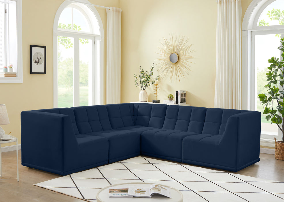 Relax - Modular Sectional 5 Piece - Navy - Modern & Contemporary