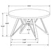Vellux - 5 Piece Round Dining Table Set With Concrete Top Upholstered Chairs - Gunmetal Furniture Max