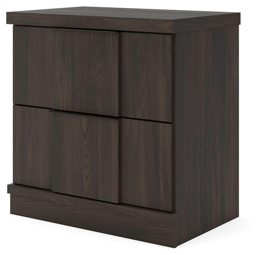 Shaehartin - Two Drawer Night Stand - Dark Brown Signature Design by Ashley®
