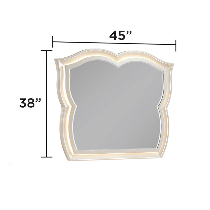 Flora - Framed Mirror With LED Lighting (Dresser Not Included) - Champagne Matrix Furniture Group