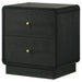 Burton - 2 Drawer Nightstand - Black Furniture Max