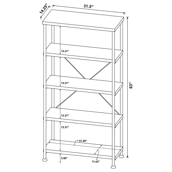4 Shelf Bookcase Furniture Max