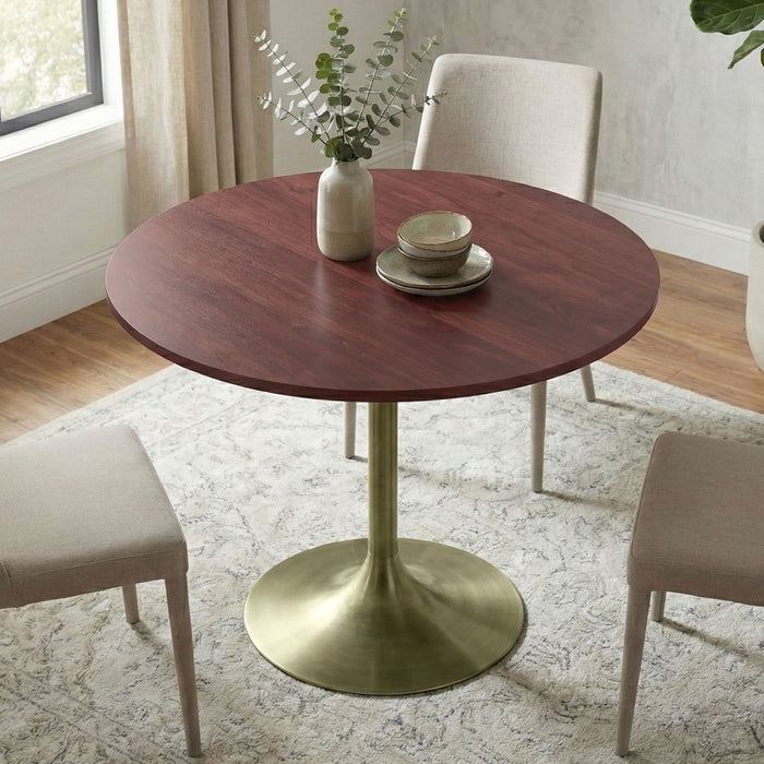 Radford - Round Dining Table - Walnut Simpli-Home