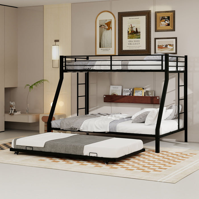 Bunk Bed For Kids, Convertible Frame With Ladders & Guardrail Home Essentials