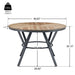 Contemporary Indoor Dining Set With Metal Legs, Birch, And Metal - Black / Natural Noble House